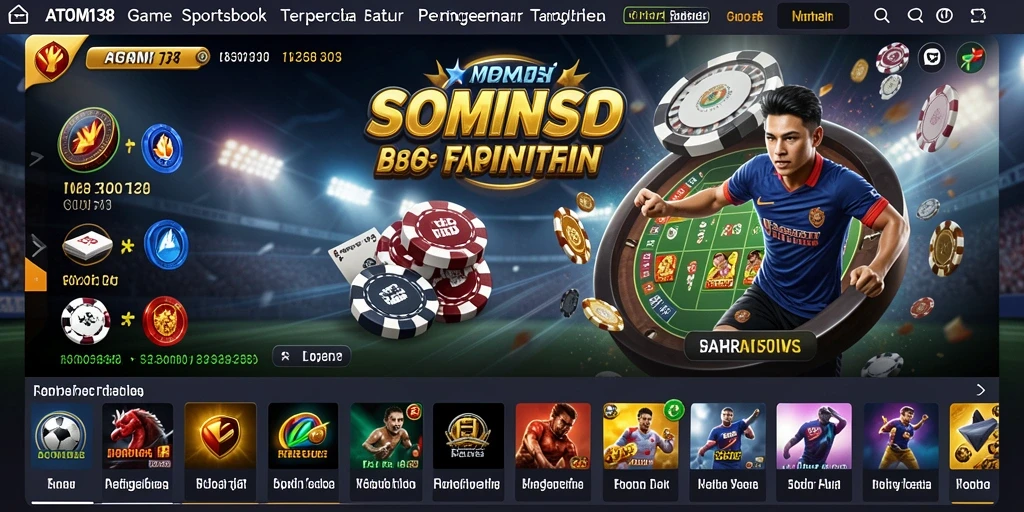 Tampilan gameplay menarik dan interaktif dari ATOM138 Sportsbook.