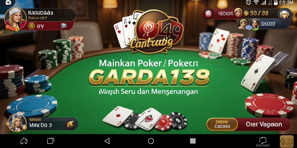 Screenshot GARUDA138 menampilkan momen menarik dalam permainan poker yang intens.
