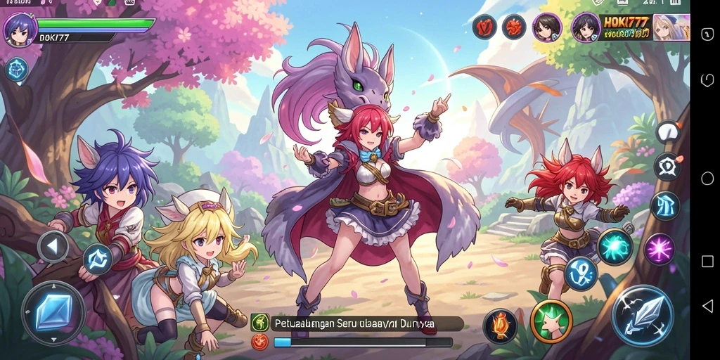 Gameplay menarik HOKI777 dengan karakter Anime yang penuh warna.