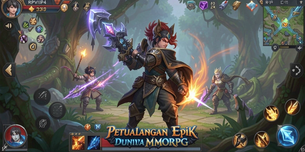 Tampilan gameplay RPVIP4 yang menakjubkan dalam dunia MMORPG.