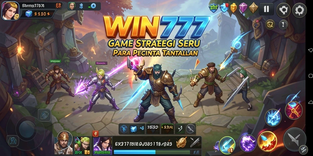 Screenshot WIN777 menampilkan aksi strategi mendebarkan dan grafik menarik.